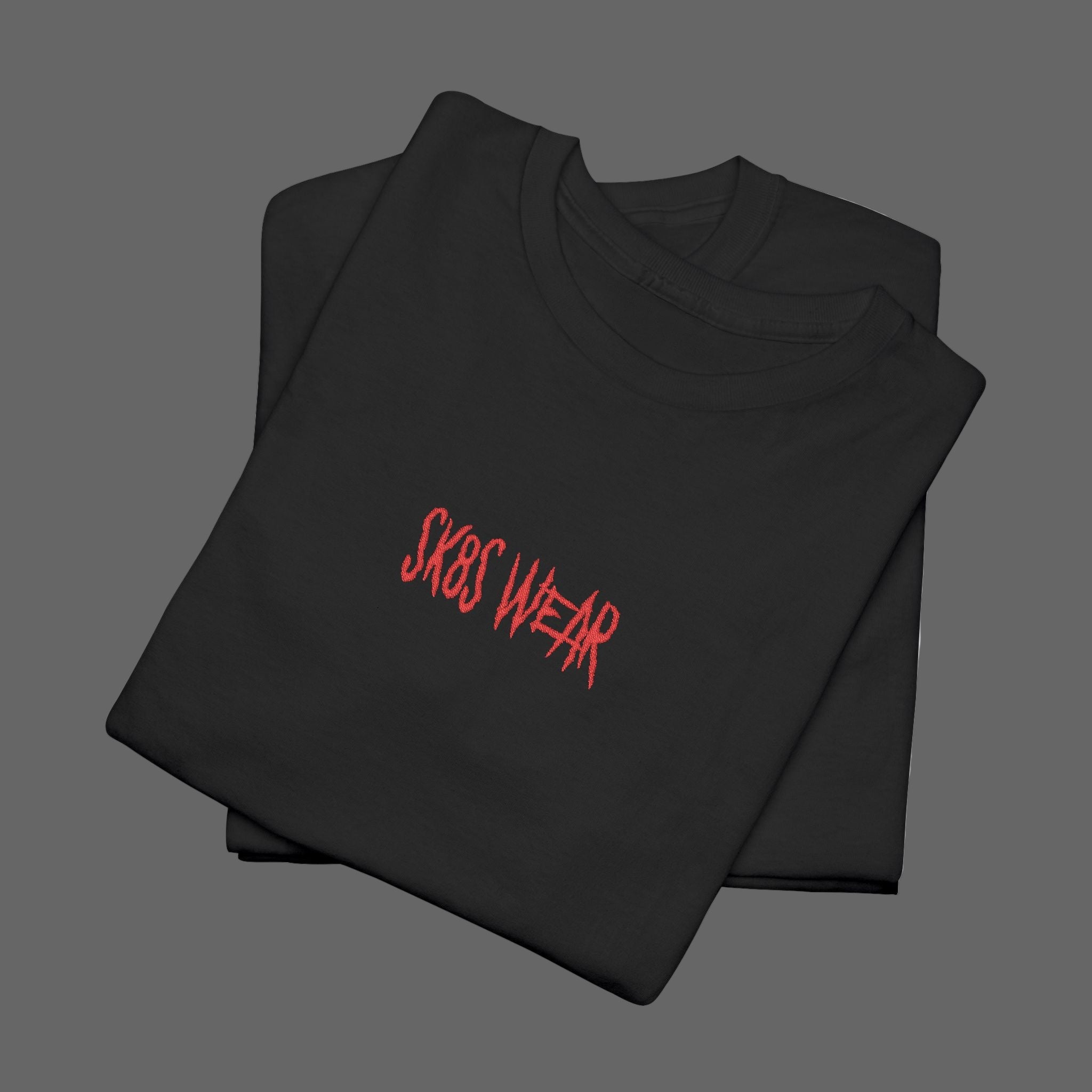 BOX LOGO embroidered black t-shirt