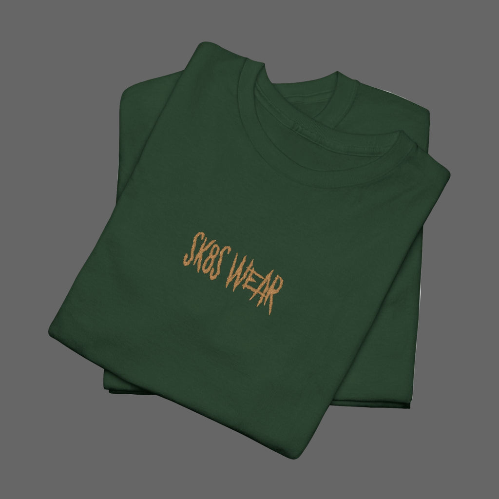 BOX LOGO embroidered green t-shirt