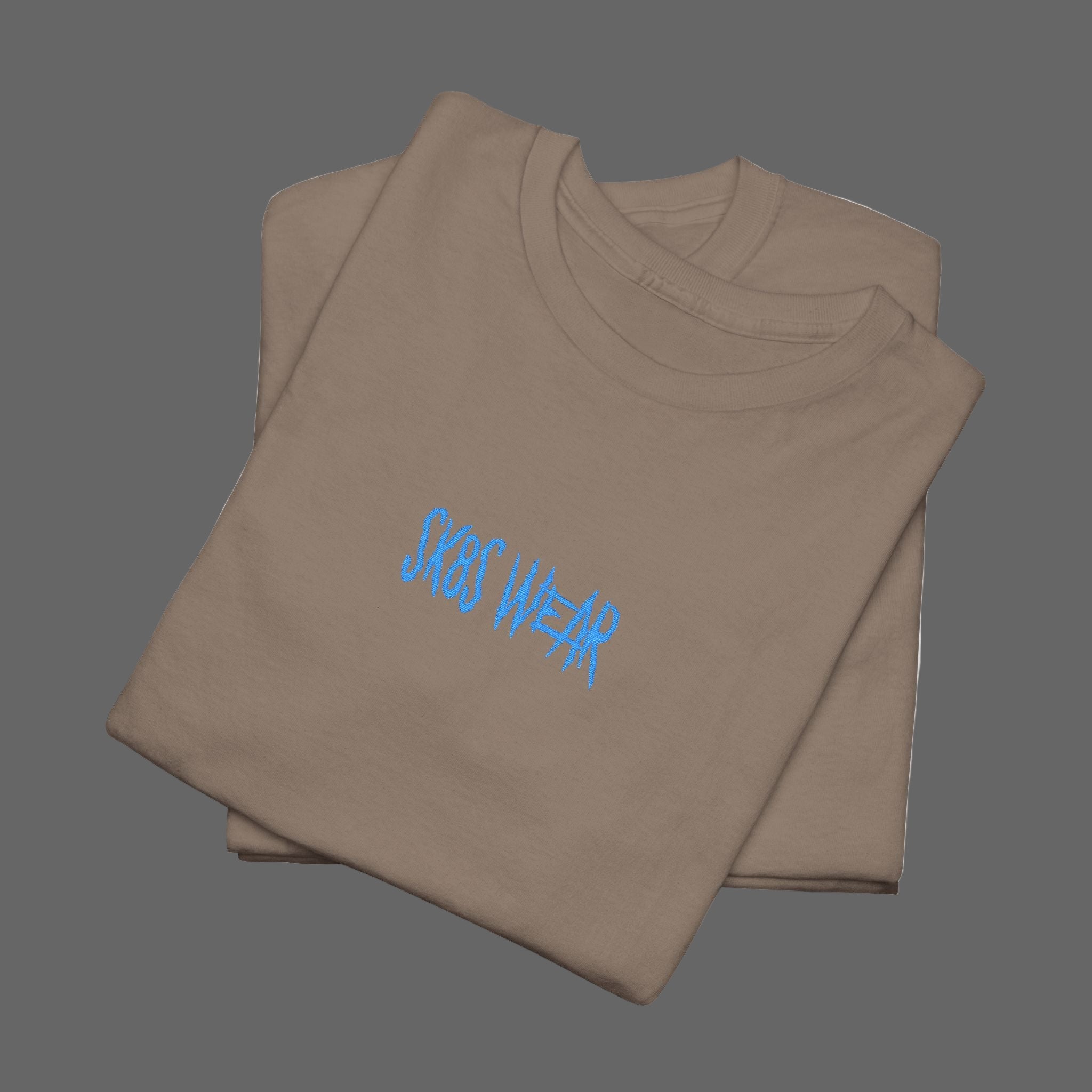BOX LOGO embroidered brown t-shirt