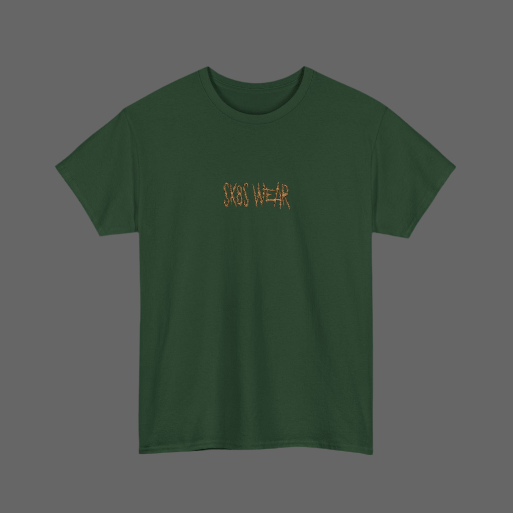 BOX LOGO embroidered green t-shirt