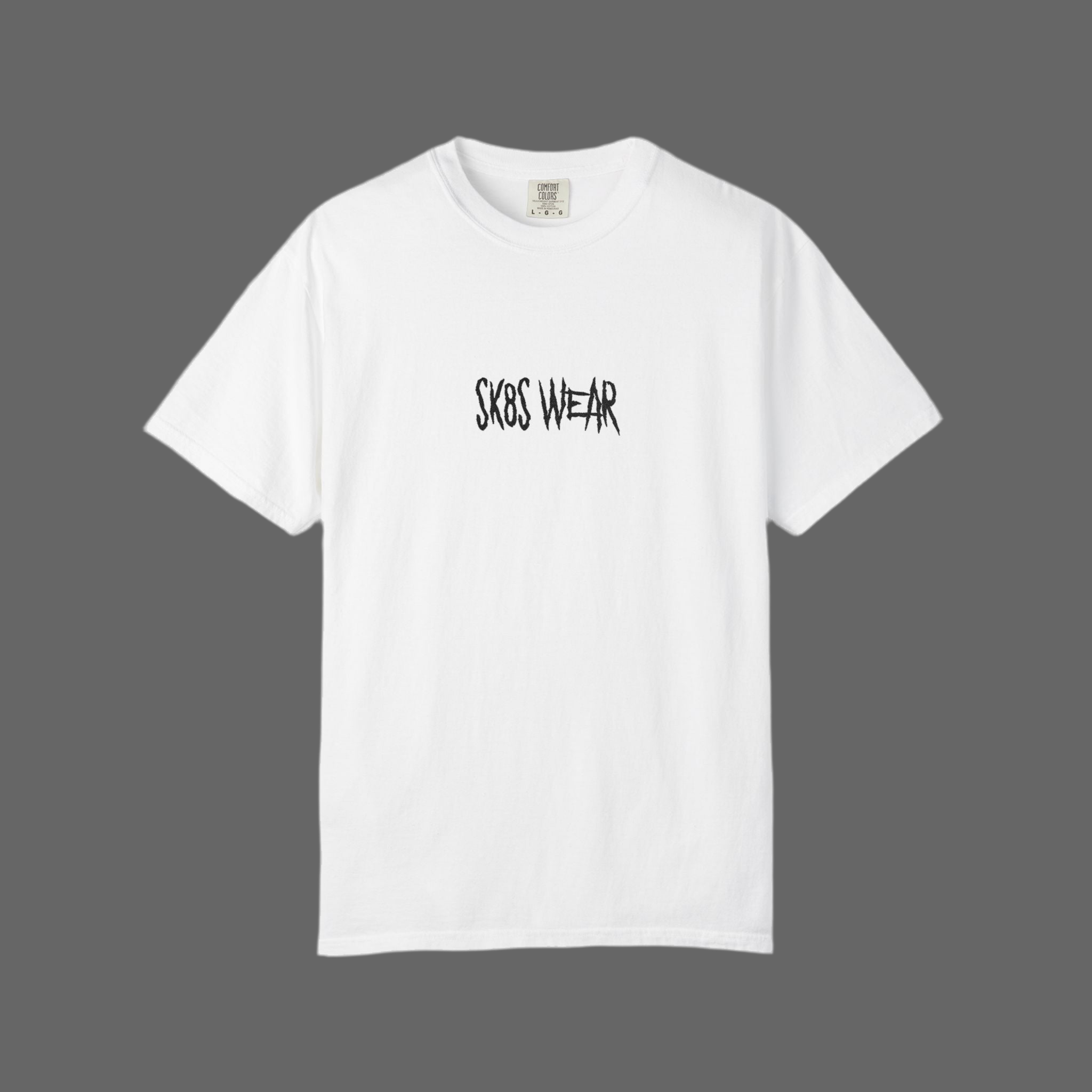 BOX LOGO embroidered white t-shirt