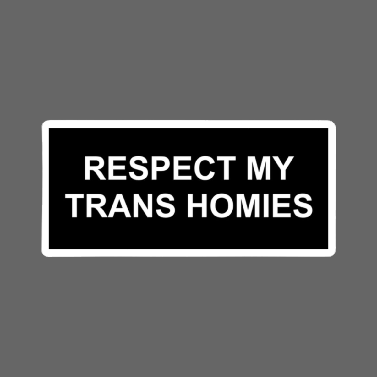 RESPECT MY TRANS HOMIES stickers